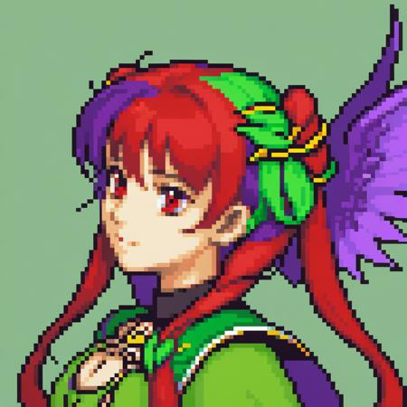 00535-192279176-1girl, dragon wings, solo, wings, green background, twintails, purple hair, red eyes, multi-tied hair, simple background, green.png